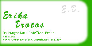 erika drotos business card